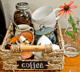 s 31 storage hacks that will instantly declutter your kitchen, Create a coffee station