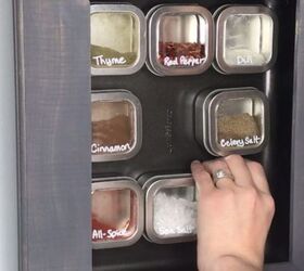 30 creative ways to repurpose baking pans, Get spices in order with a magnetic rack