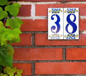 30 address signs that ll make your neighbors stop in admiration, An easy address number makeover idea