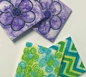 check out these 30 incredible sharpie makeovers, Fun and easy tile coasters