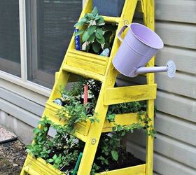 s 10 unique ways to plant your herb garden, Transform Your Busted Ladder Into A Planter