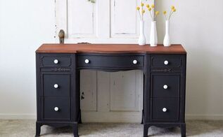 A Desk Painted With Metal Effects Hometalk