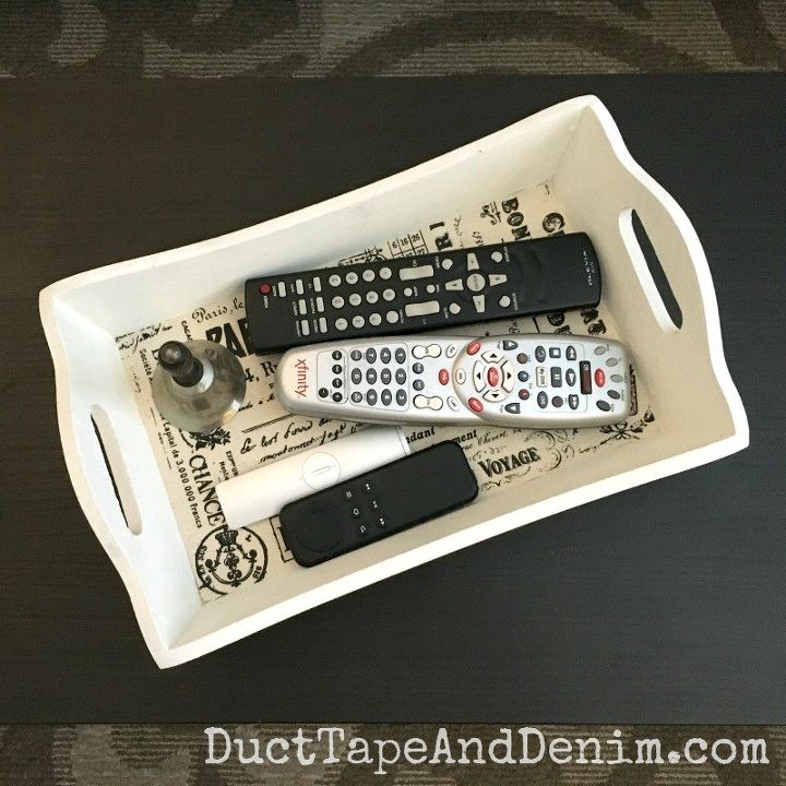 diy remote control tray to organize the living room
