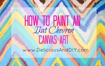 Cómo pintar un lienzo Ikat Chevron