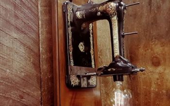 Industrial Wall Sconce Repurposed Sewing Machine Edison Lamp