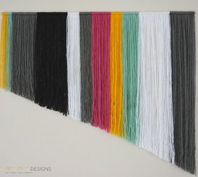 31 creative ways to fill empty wall space, Create your own yarn wall