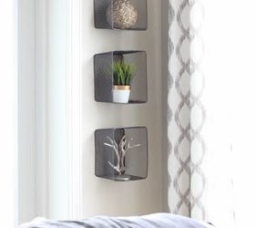 31 creative ways to fill empty wall space, Craft floating shelves