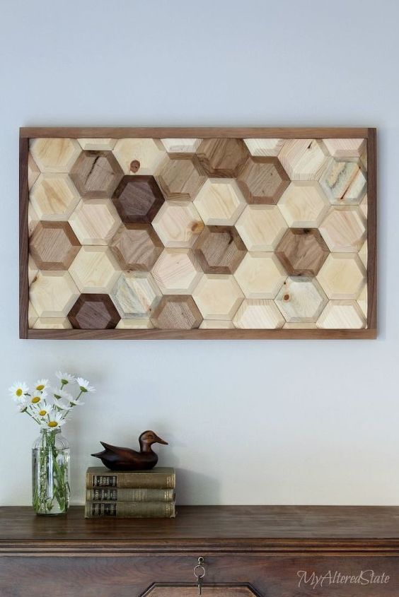 31 creative ways to fill empty wall space, Build your own geometric pattern
