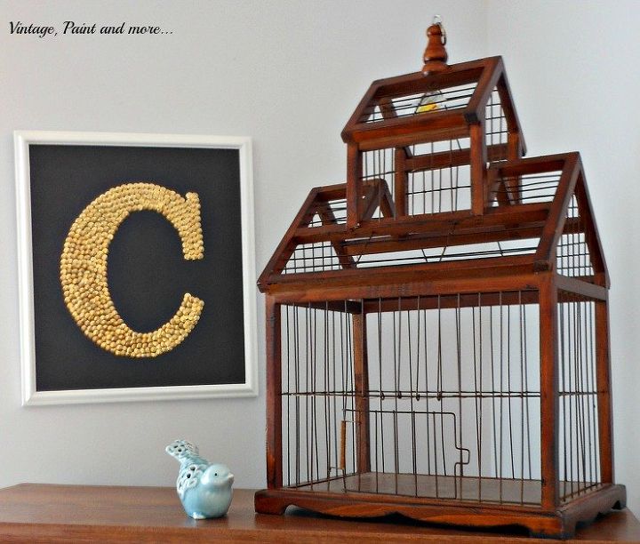 31 creative ways to fill empty wall space, Make a thumb tack monogram