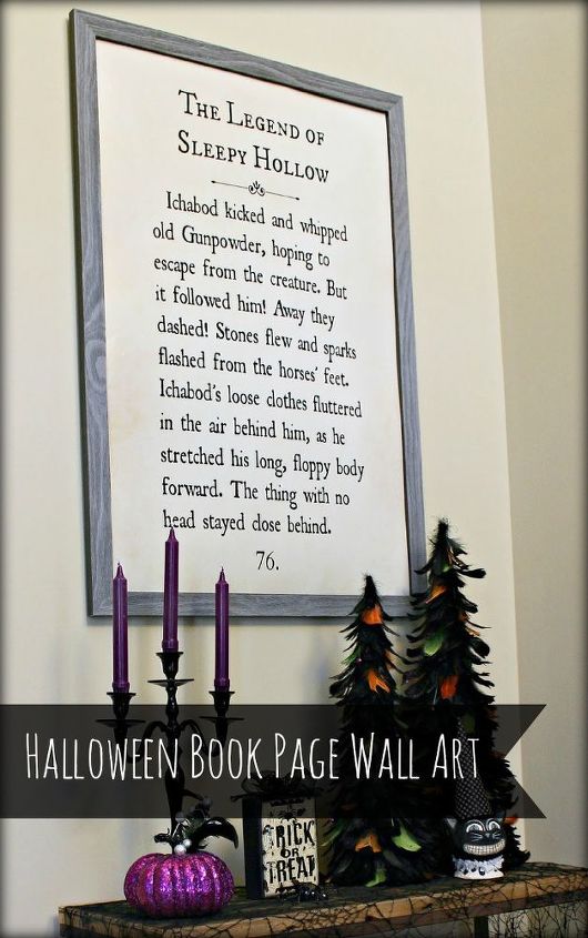 31 creative ways to fill empty wall space, Hang a blown up page of your favorite book