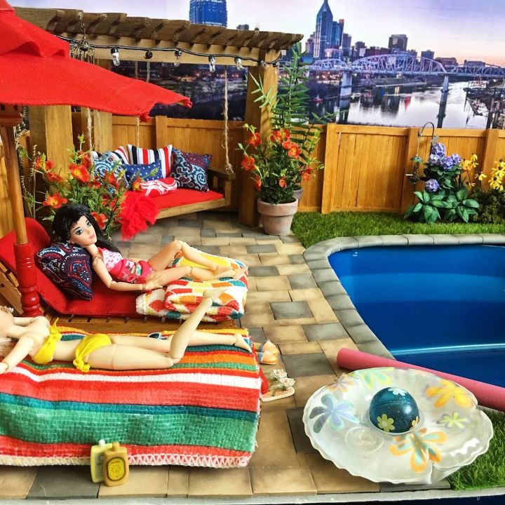 Small Dollhouse Swimming Pool Miniature Dollhouse Swimming Pool