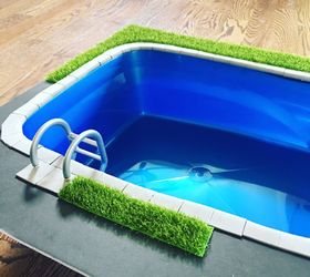 diy miniature doll swimming pool and patio