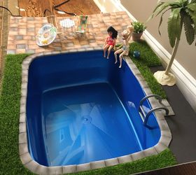 barbie doll house swimming pool