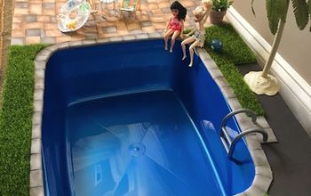 DIY Miniature Doll Swimming Pool and Patio