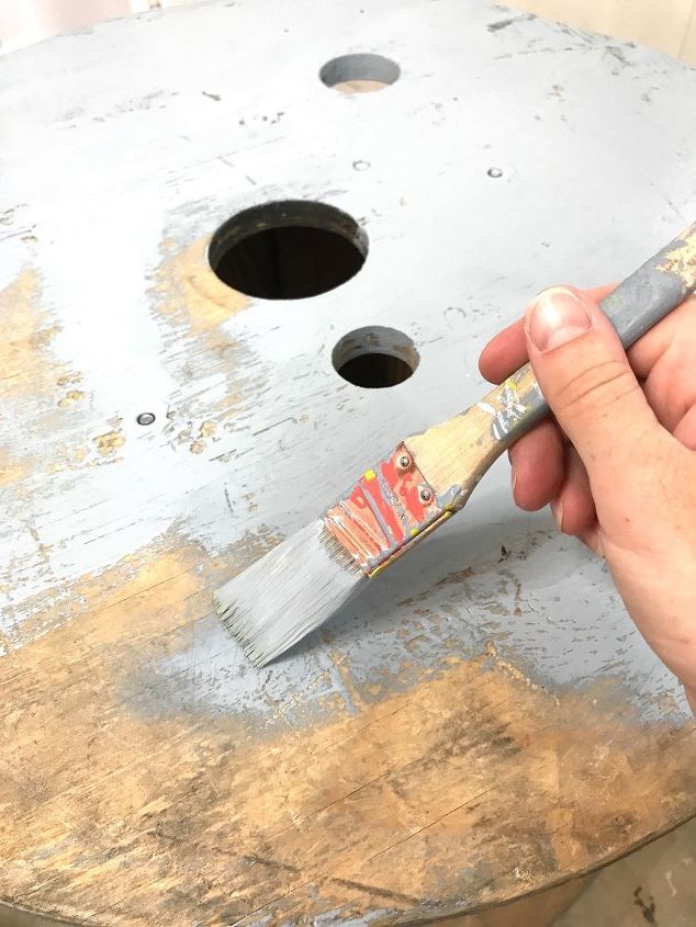 Diy Electrical Spool Turned Bookshelf Hometalk