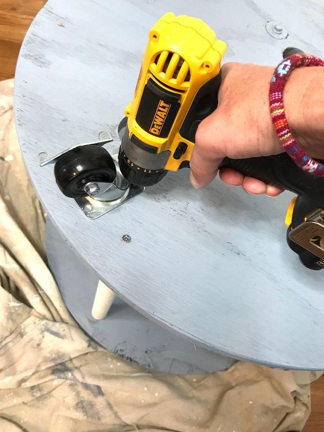 electrical spool bookshelf table