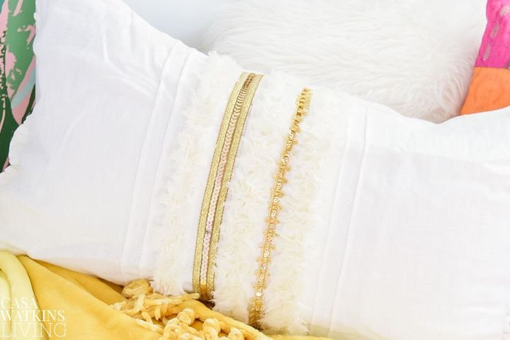 s 15 gorgeous bohemian inspired decor items to make for yourself, Create A Feathered Moroccan Inspired Pillow