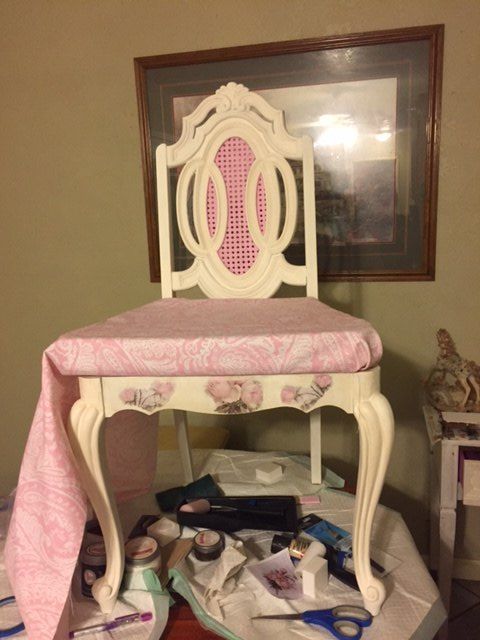 make over sewing table chair