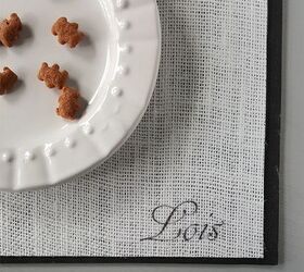 30 great ideas for every pet owner, Do A Special Food Mat With Laminated Burlap