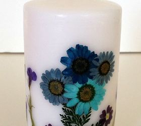 s 15 gorgeous homemade candle ideas you re going to want to try, These pressed flower candles