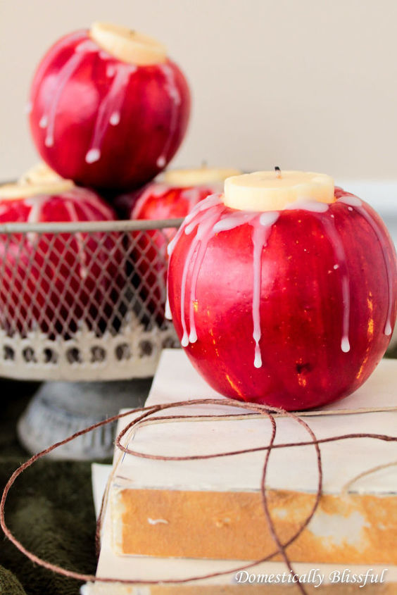 s 15 gorgeous homemade candle ideas you re going to want to try, These apple candle holders