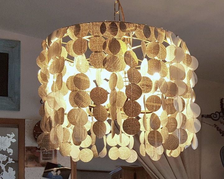 s 15 uncanny hacks for making pretty garland decor, Cut Up Your Book Into A Garland Chandelier