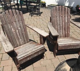 freshening up outdoor adirondack chairs with a paint sprayer