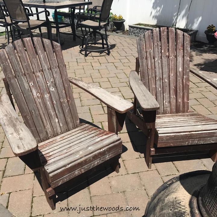 cadeiras adirondack ao ar livre atualizadas com tinta spray