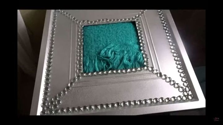 give an old mirror new life using dollar tree glass gems