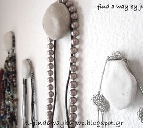 s 30 jewelry organizing ideas that are better than a jewelry box, These pretty pebbles on your wall