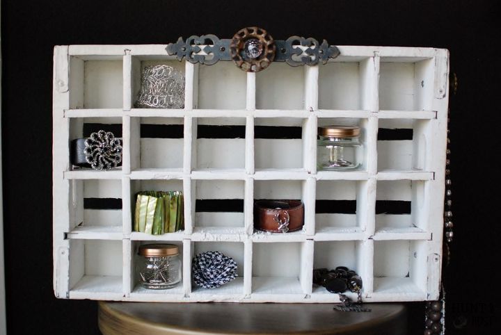 s 30 jewelry organizing ideas that are better than a jewelry box, This reclaimed and painted soda crate