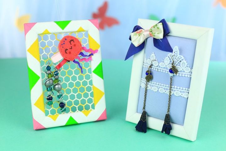 s 30 jewelry organizing ideas that are better than a jewelry box, These funky wooden frames