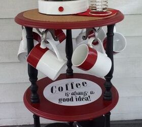 s 31 amazing furniture flips you have to see to believe, Thrift store coffee stand gets a wake up call