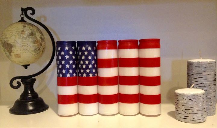 s 30 adorable diy ideas for july 4th, Make your flag wave with candles