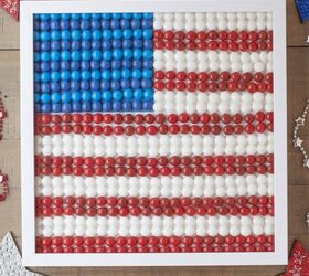 s 30 adorable diy ideas for july 4th, Arrange skittles in a framed picture