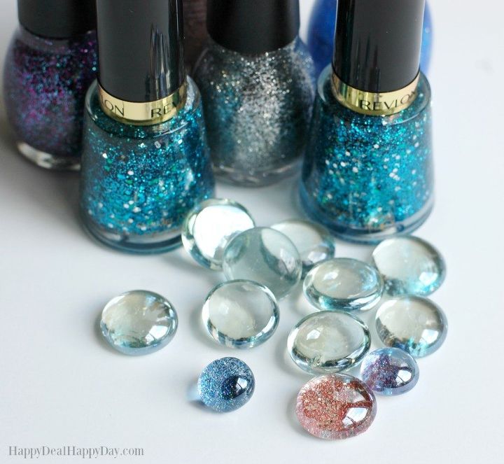 how to make glass glitter magnets