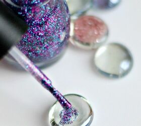 DIY Glitter Magnets Using Dollar Store Materials