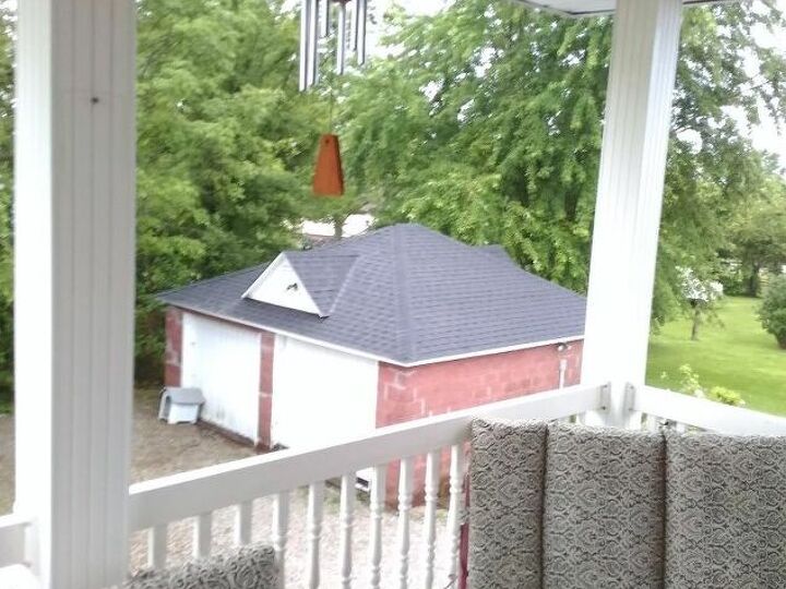 q i would like to hang fabric to make this outdoor space more inviting
