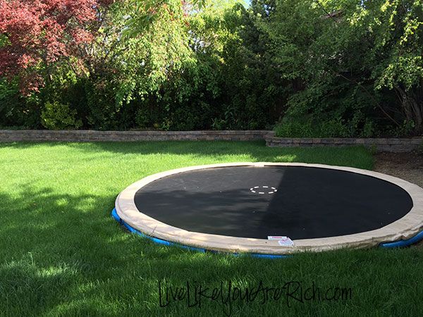 s 15 perfect outdoor projects for your backyard, Bounce On An Inground Trampoline
