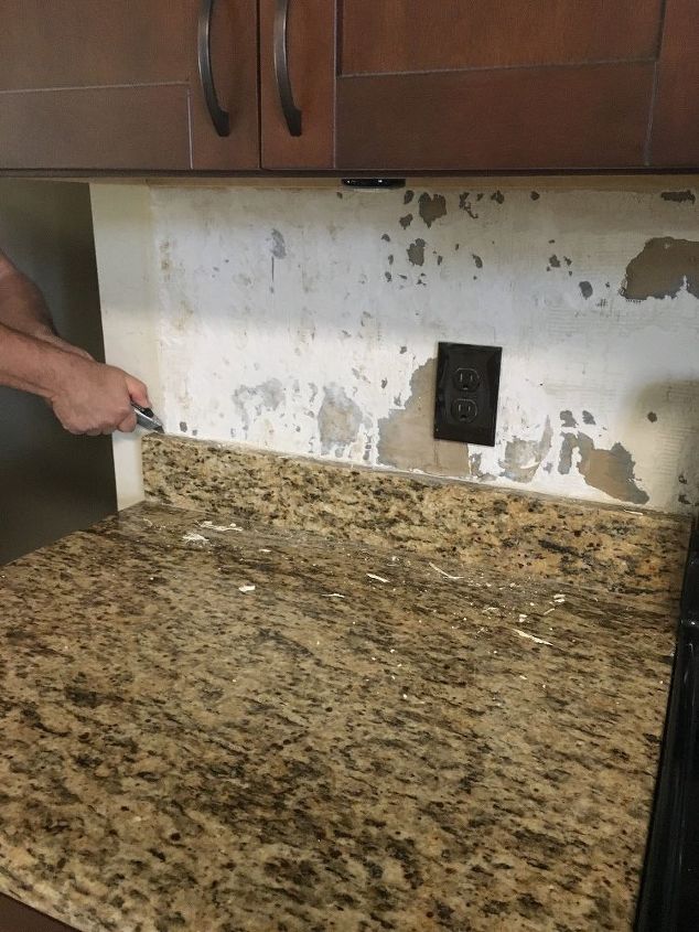 How to Make a Backsplash and 4" Granite Removal DIY | Hometalk