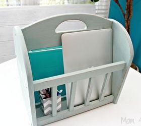 s 30 brilliant things you can make from cheap thrift store finds, Magazine rack to portable office