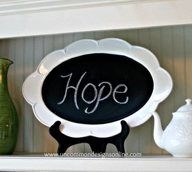 s 30 brilliant things you can make from cheap thrift store finds, Painted plate to useful chalkboard