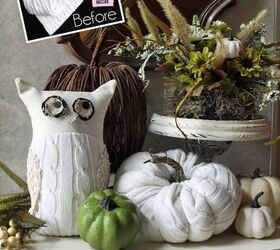s 30 brilliant things you can make from cheap thrift store finds, Thick sweater to fabric owl