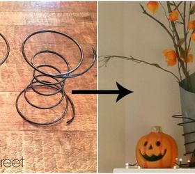 s 30 brilliant things you can make from cheap thrift store finds, Bed spring to fall vignette