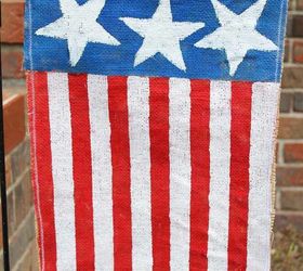 s 30 adorable diy ideas for july 4th, Make a cute flag from burlap