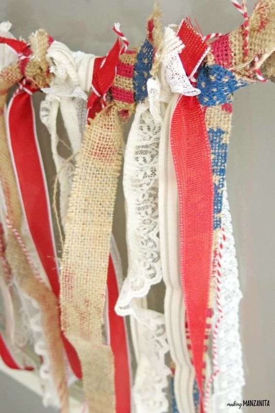 s 30 adorable diy ideas for july 4th, Create a ribbon flag