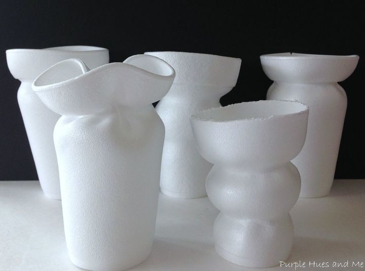 s 30 jaw dropping decorating techniques you ve never seen before, Turn styrofoam cups into funky flower vases