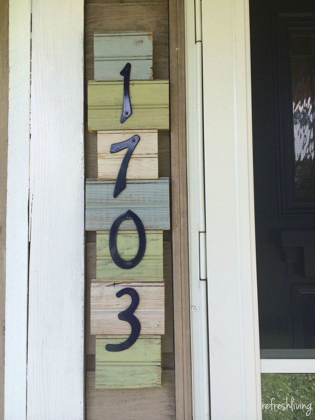 30 address signs that ll make your neighbors stop in admiration, Make a vertical house sign from scrap wood