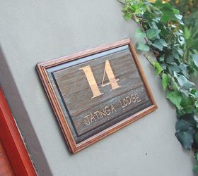 30 address signs that ll make your neighbors stop in admiration, Engrave it on an old door panel