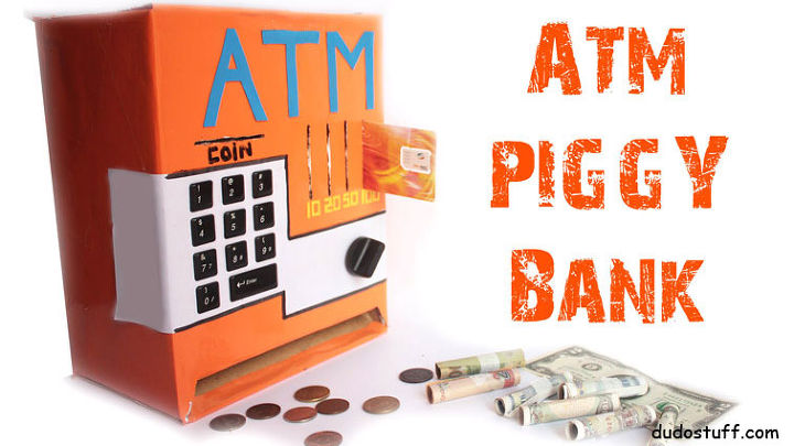 how to make atm piggy bank for kids